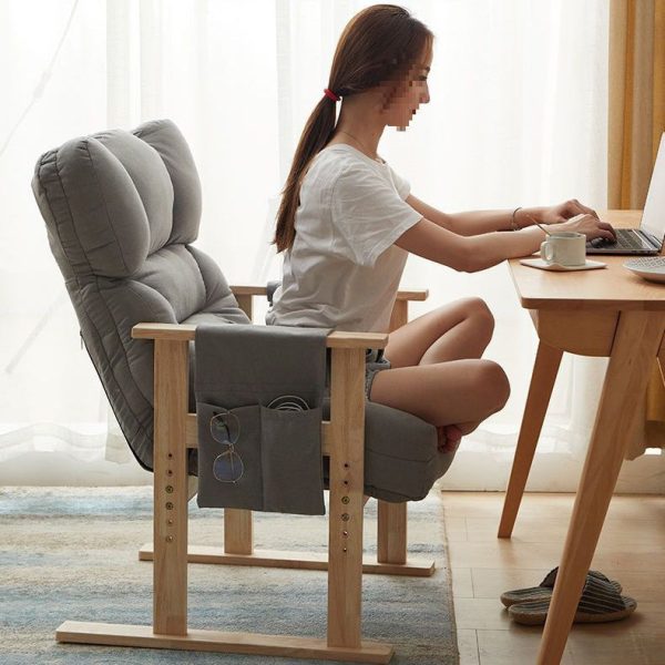 Modern Simplicity Velvet Cotton Wood Adjustable Recliner Backrest Armrest For Living Room - Image 19