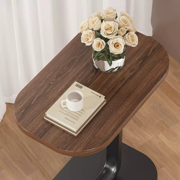 Modern Minimalist Rectangular PVC Artificial Panel End Table For Living Room - Image 10