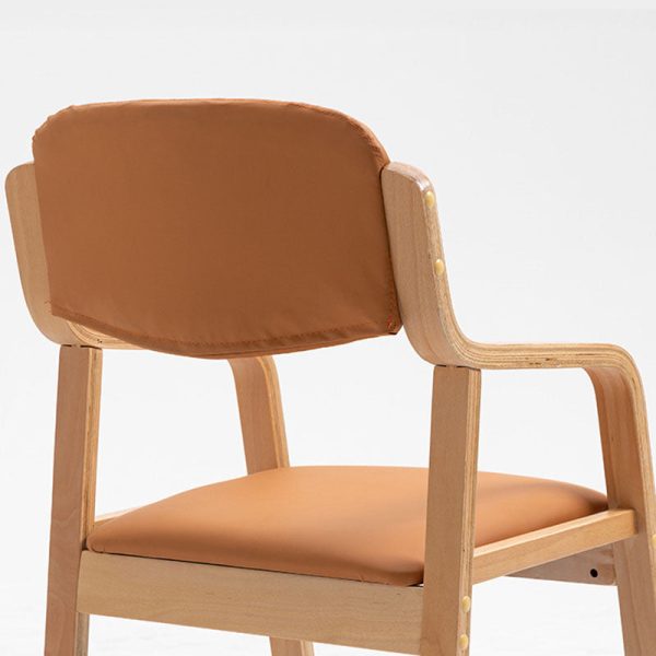 Modern Simplicity Fabric Wood Sponge Square Dining Chair Backrest Armrest For Dining Room - Image 12