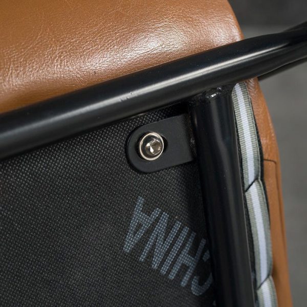 Contemporary Luxury Square Faux Leather Upholstered Dining Chair Backrest Armrest For Dining Room - Image 6