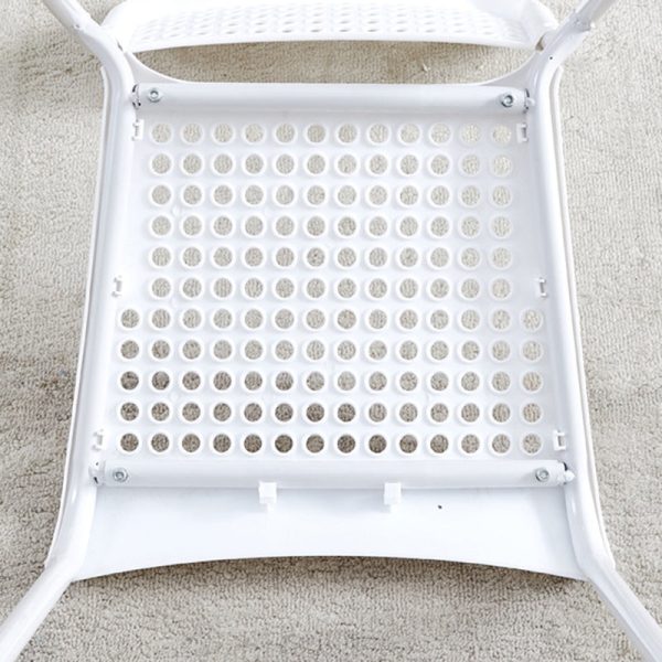 Modern Minimalist Square Plastic Iron Multi-Holes Dining Chair Backrest For Dining Room - Image 5