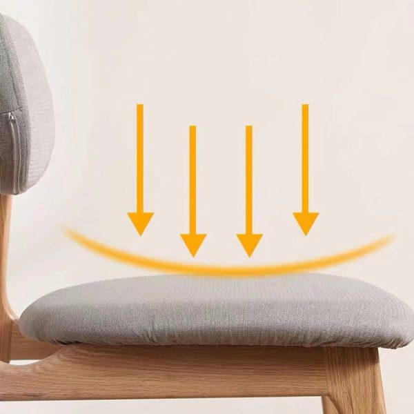 Modern Simplicity Fabric Wood Sponge Square Dining Chair Backrest For Dining Room - Image 6