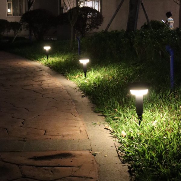 Modern Simplicity Waterproof Solar Round Aluminum Acrylic Outdoor Lights For Garden - Image 2