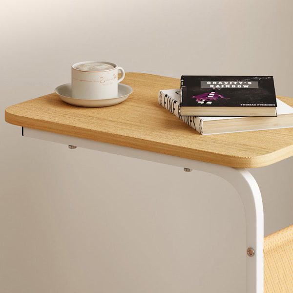 Modern Minimalist Rectangular MDF Stainless Steel End Table 2-Tier Removable For Living Room - Image 5