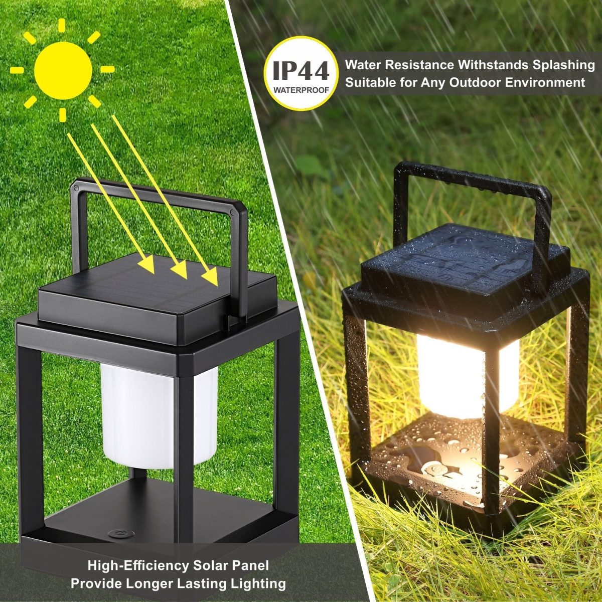 Modern Minimalist Waterproof Solar Square PC ABS LED Portable Outdoor Light For Garden - Image 6
