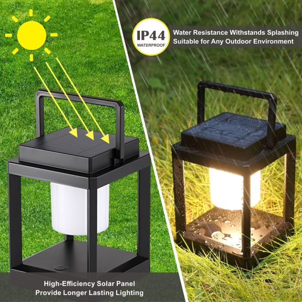 Modern Minimalist Waterproof Solar Square PC ABS LED Portable Outdoor Light For Garden - Image 6