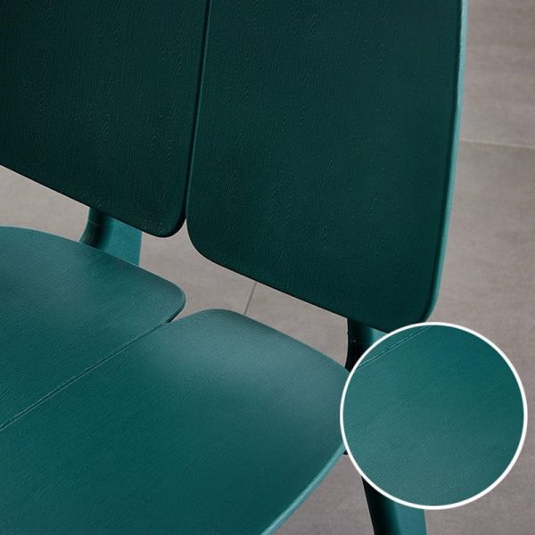 Modern Minimalist Square Frame PP Plastic Dining Chair Backrest For Dining Room - Image 5