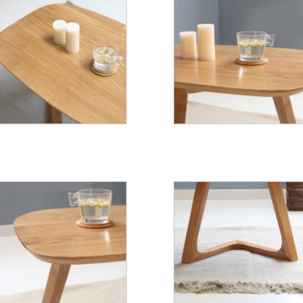 Traditional Vintage Wood V-Shape Base End Table For Living Room - Image 14