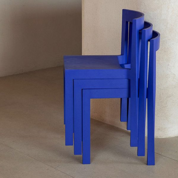 Modern Minimalist Rectangular Wood Chair Backrest Armless For Living Room - Image 14