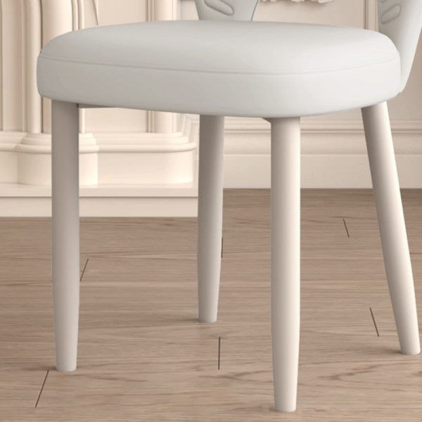 Modern Minimalist Curved Half Round Square PU Leather Iron Dining Chair Backrest Armless For Dining Room - Image 8