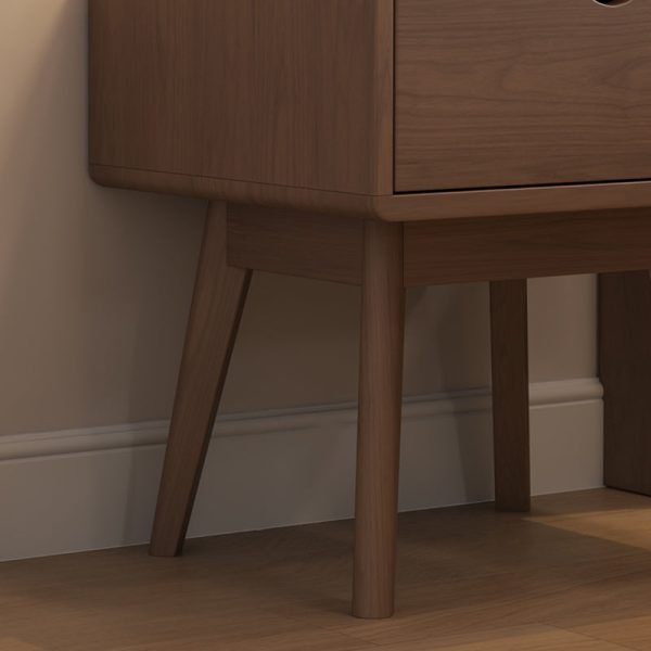 Modern Simplicity Square Cubic Rectangular Rubber Wood Nightstand 1/2 Drawer For Bedside - Image 11
