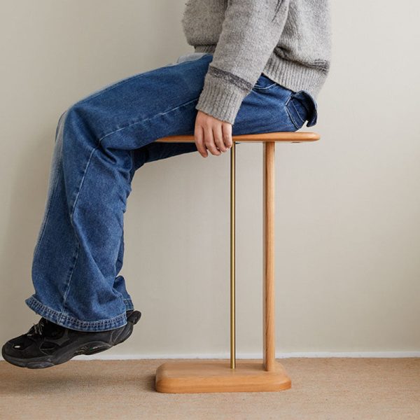 Modern Minimalist Square Wood End Table For Living Room - Image 9