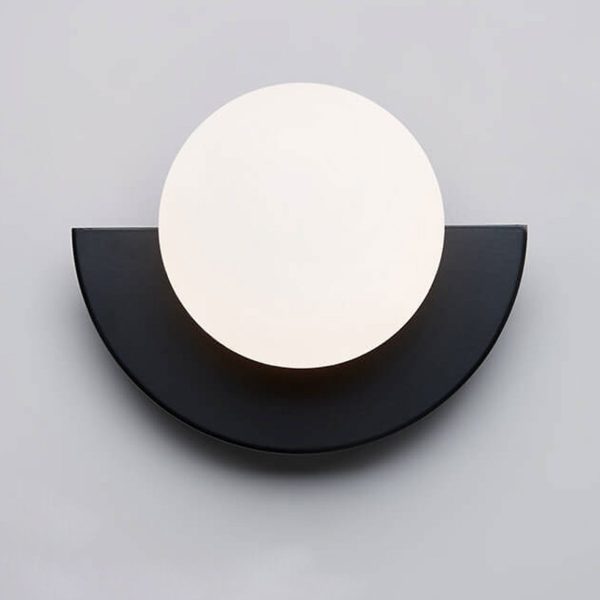 Modern Minimalist Glass Spherical Colorful Semicircle Design 1-Light Wall Sconce Lamp - Image 5