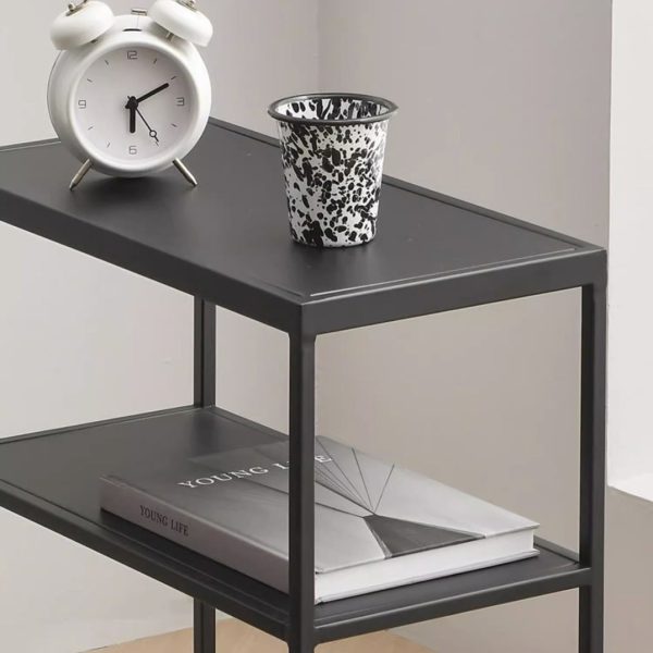 Modern Simplicity Rectangular Frame Iron Side Table 4-Leg For Living Room - Image 6
