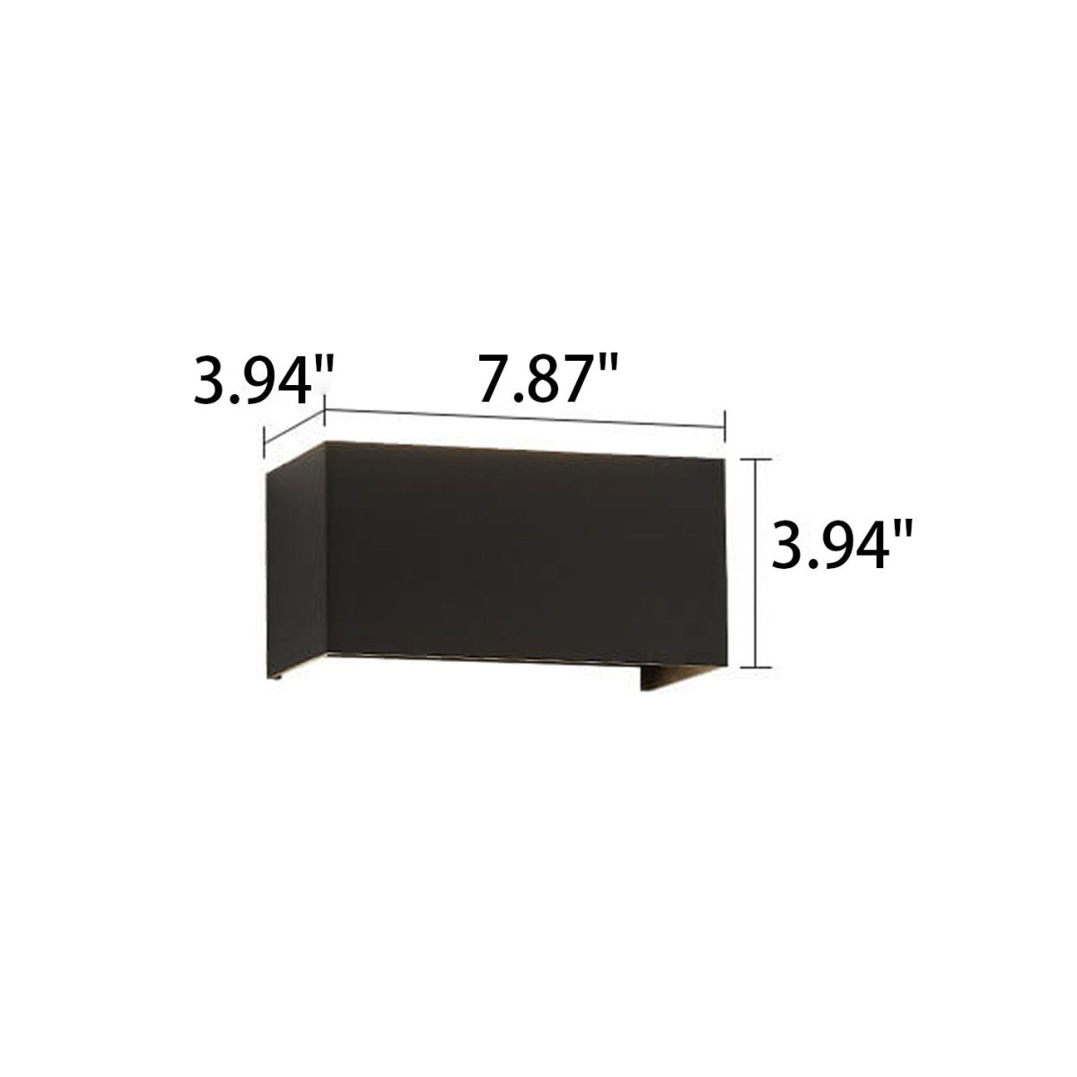 Modern Outdoor Waterproof Rectangular LED Up and Down Illuminated Outdoor Wall Sconce Lamp - Image 7