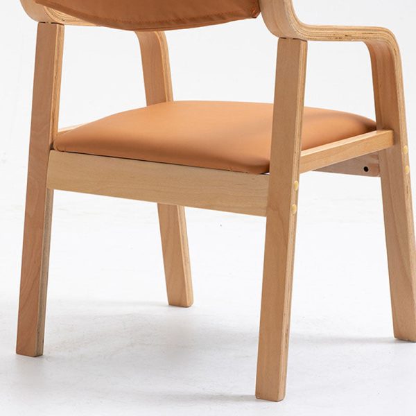 Modern Simplicity Fabric Wood Sponge Square Dining Chair Backrest Armrest For Dining Room - Image 13