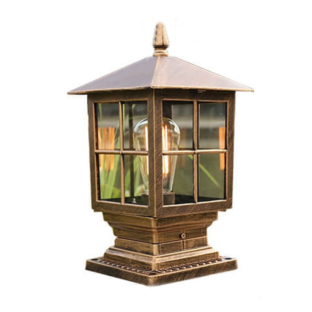European Outdoor Column Lantern Waterproof  Rustproof 1-Light Patio Light - Image 4