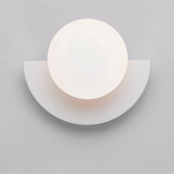Modern Minimalist Glass Spherical Colorful Semicircle Design 1-Light Wall Sconce Lamp - Image 7