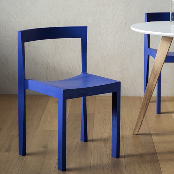 Modern Minimalist Rectangular Wood Chair Backrest Armless For Living Room - Image 15