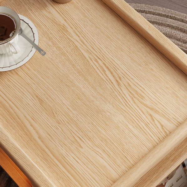 Contemporary Retro Solid Wood Movable Multifunctional Storage End Table 3-Tier For Living Room - Image 9