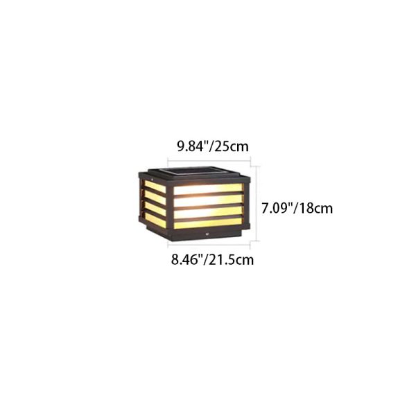 Solar Square Post Head Light Outdoor Patio Waterproof Post Head Light - Image 6
