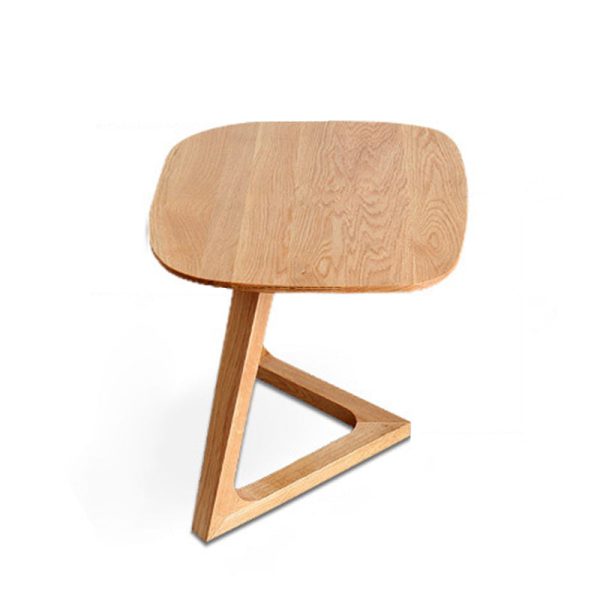 Traditional Vintage Wood V-Shape Base End Table For Living Room - Image 19