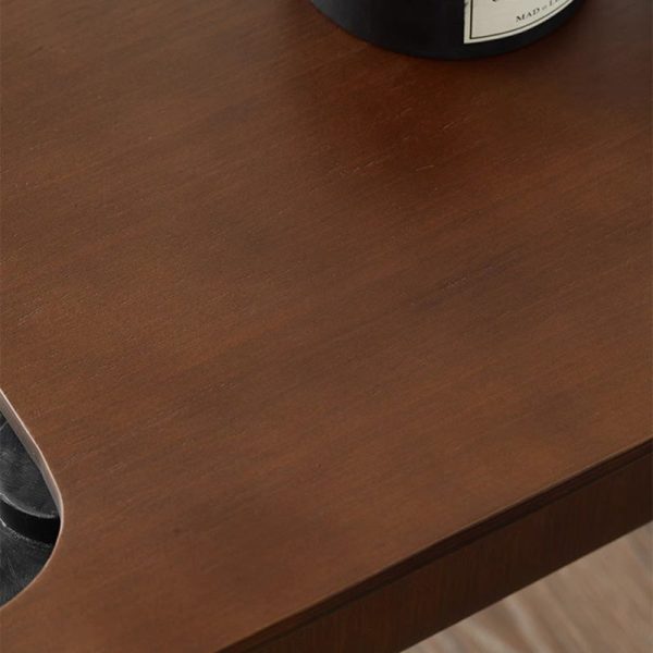 Modern Minimalist Rectangular Solid Wood End Table Storage For Living Room - Image 7