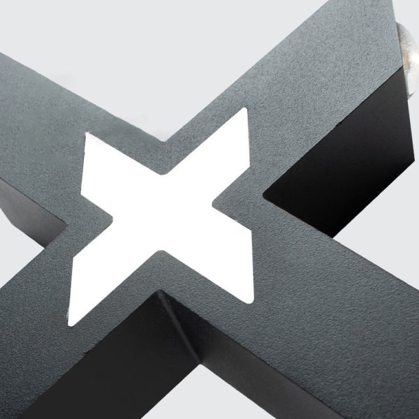 Modern Waterproof Letter X Shaped LED 4-Light Outdoor Wall Sconce Lamp - Image 10