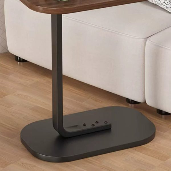 Modern Minimalist Rectangular PVC Artificial Panel End Table For Living Room - Image 6
