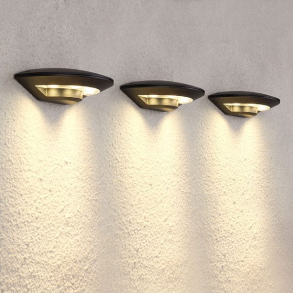 Modern Creative Flying Saucer Round LED Outdoor Waterproof Wall Sconce Lamp - Image 3