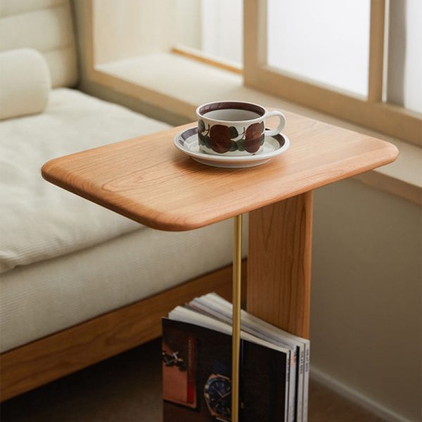 Modern Minimalist Square Wood End Table For Living Room - Image 10