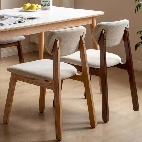 Modern Simplicity Fabric Wood Sponge Square Dining Chair Backrest For Dining Room - Image 2
