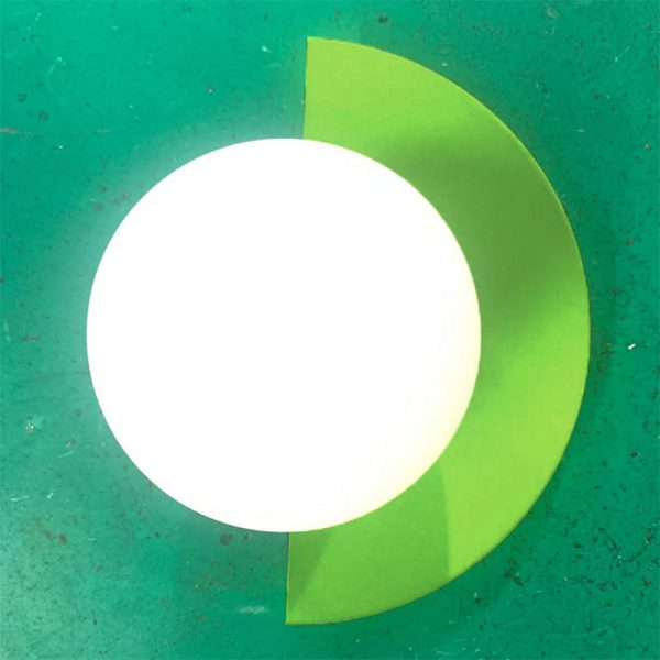 Modern Minimalist Glass Spherical Colorful Semicircle Design 1-Light Wall Sconce Lamp - Image 24