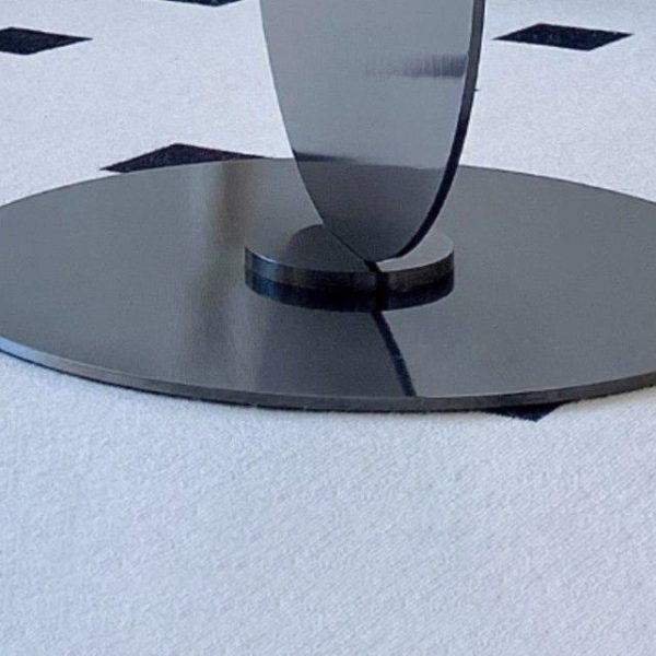 Modern Art Deco Round Combine Design Glass Metal End Table For Living Room - Image 10