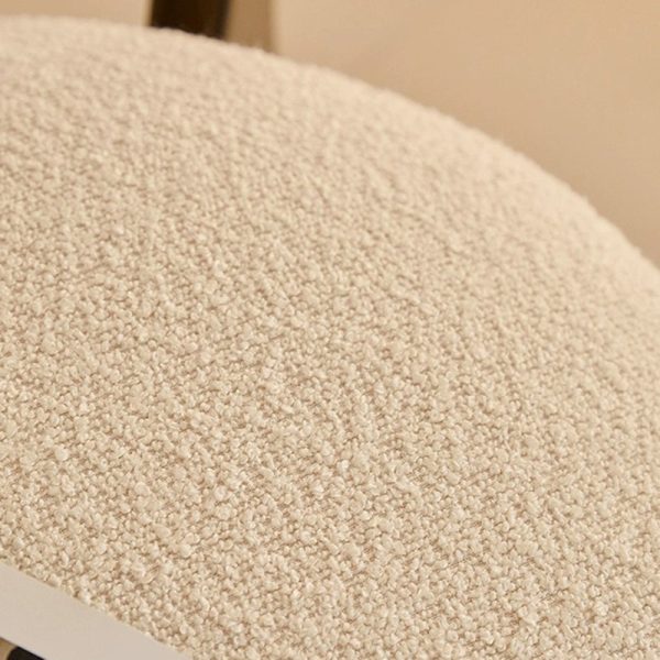 Contemporary Nordic Ash Wood Velvet Metal Sponge Square Crescent Dining Chair Backrest Armless For Dining Room - Image 6