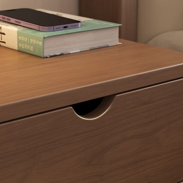 Modern Simplicity Square Cubic Rectangular Rubber Wood Nightstand 1/2 Drawer For Bedside - Image 7