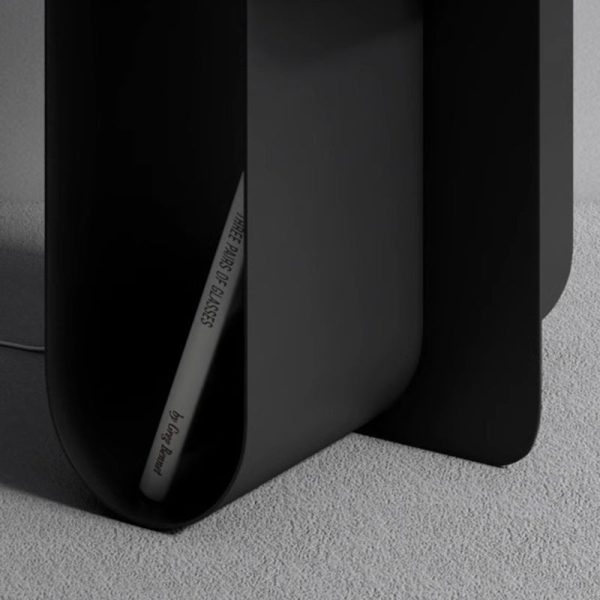 Modern Minimalist Round Rectangular T Shape Iron Stainless Steel End Table 1-Storage For Bedroom - Image 9