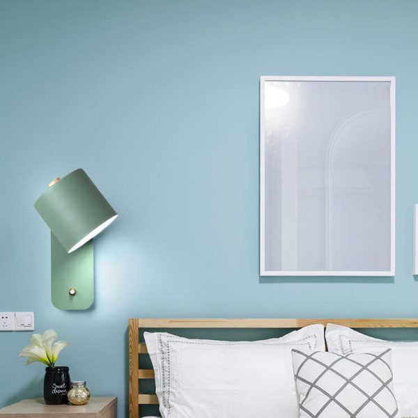 Nordic Macaron Cylinder Shape Rotatable 1-Light Sconce Wall Lamps - Image 5