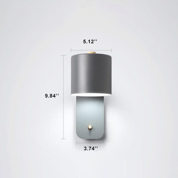 Nordic Macaron Cylinder Shape Rotatable 1-Light Sconce Wall Lamps - Image 9