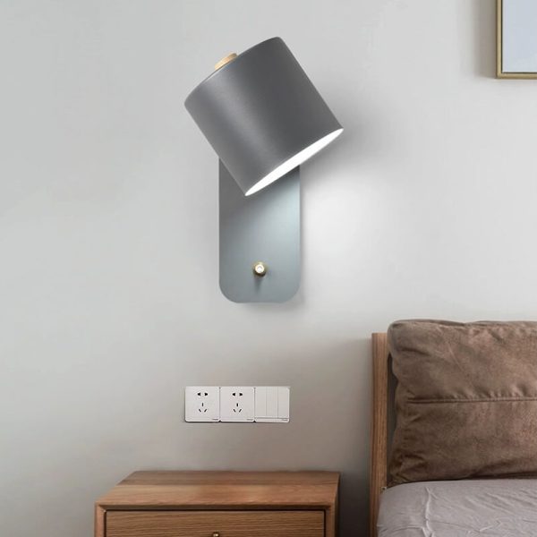 Nordic Macaron Cylinder Shape Rotatable 1-Light Sconce Wall Lamps - Image 6