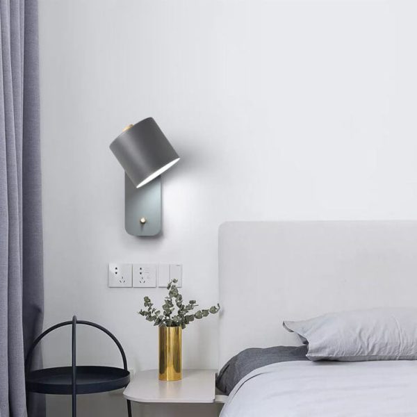 Nordic Macaron Cylinder Shape Rotatable 1-Light Sconce Wall Lamps - Image 7