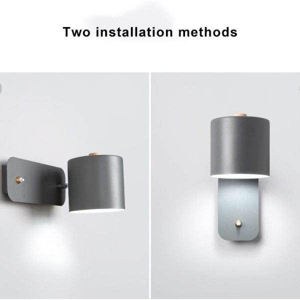 Nordic Macaron Cylinder Shape Rotatable 1-Light Sconce Wall Lamps - Image 14