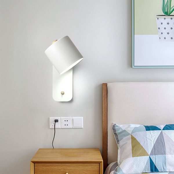 Nordic Macaron Cylinder Shape Rotatable 1-Light Sconce Wall Lamps - Image 4