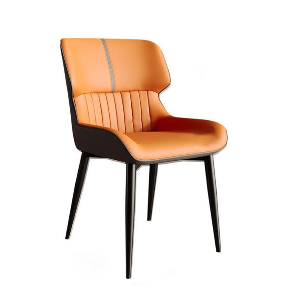 Contemporary Luxury Square PU Leather Upholstered Dining Chair Backrest For Dining Room - Image 13