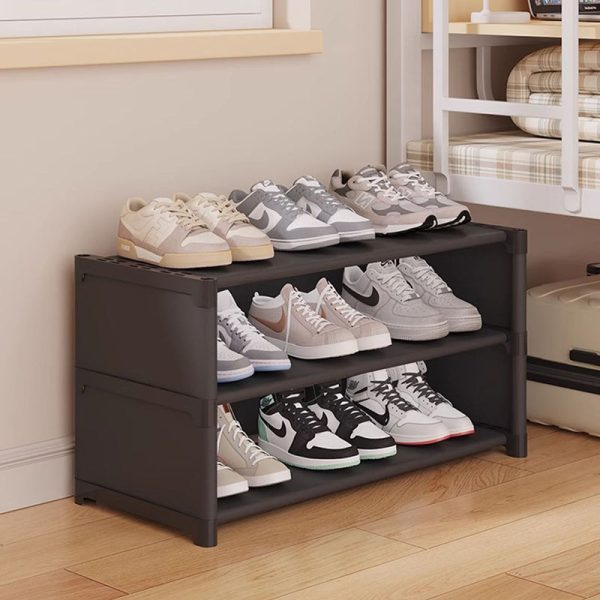 Modern Simplicity Rectangular Plastic Shoe Storage 3-Tier For Entryways - Image 9