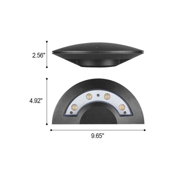 Modern Creative Flying Saucer Round LED Outdoor Waterproof Wall Sconce Lamp - Image 7