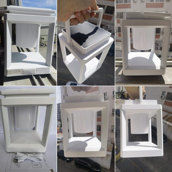 Modern Minimalist Waterproof Solar Square PC ABS LED Portable Outdoor Light For Garden - Image 10