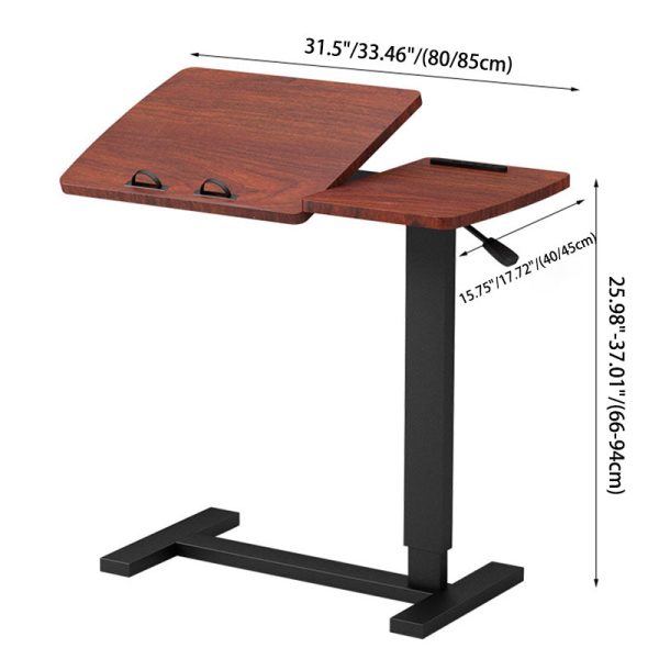 Modern Minimalist Rectangular Wood Metal End Table Foldable For Living Room - Image 17