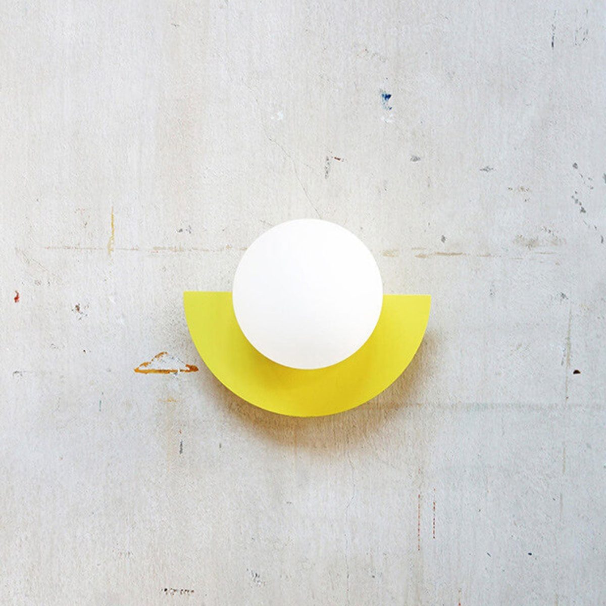Modern Minimalist Glass Spherical Colorful Semicircle Design 1-Light Wall Sconce Lamp - Image 15