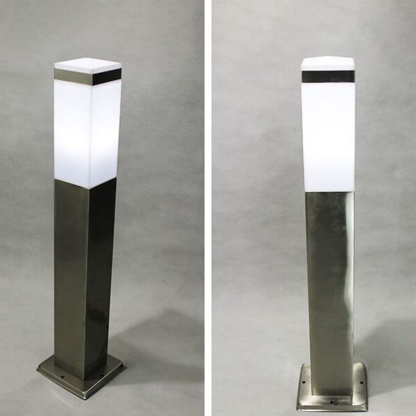 Modern Black White Rectangular Outdoor Patio 1-Light Landscape Lawn Light - Image 3